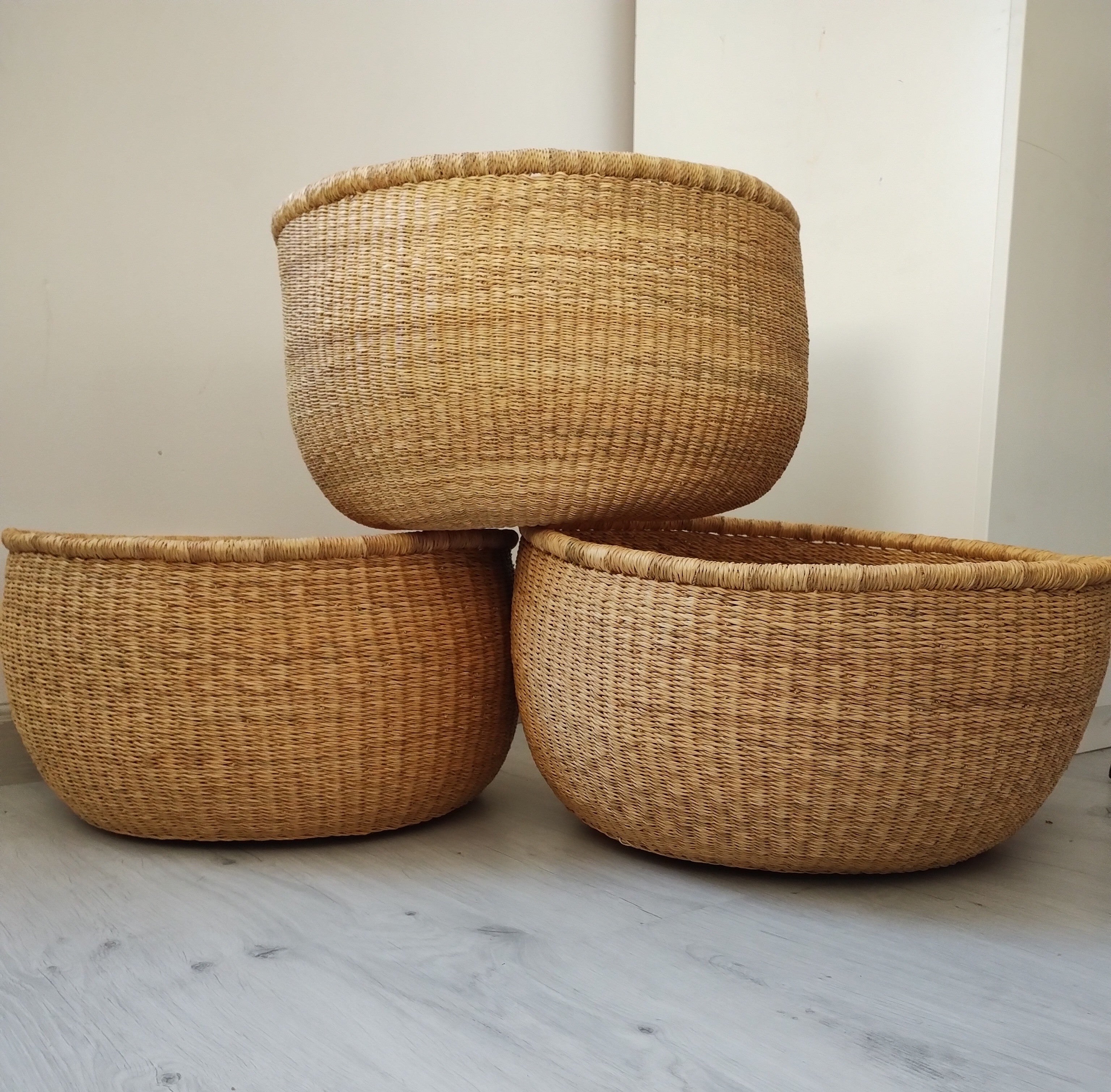 About Bolga Baskets. What is a Bolga Basket Made Of?