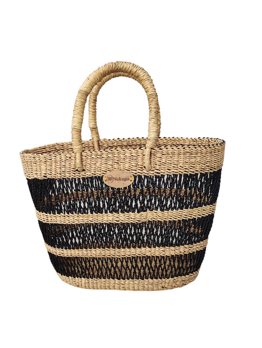 open natural weave Bolga basket