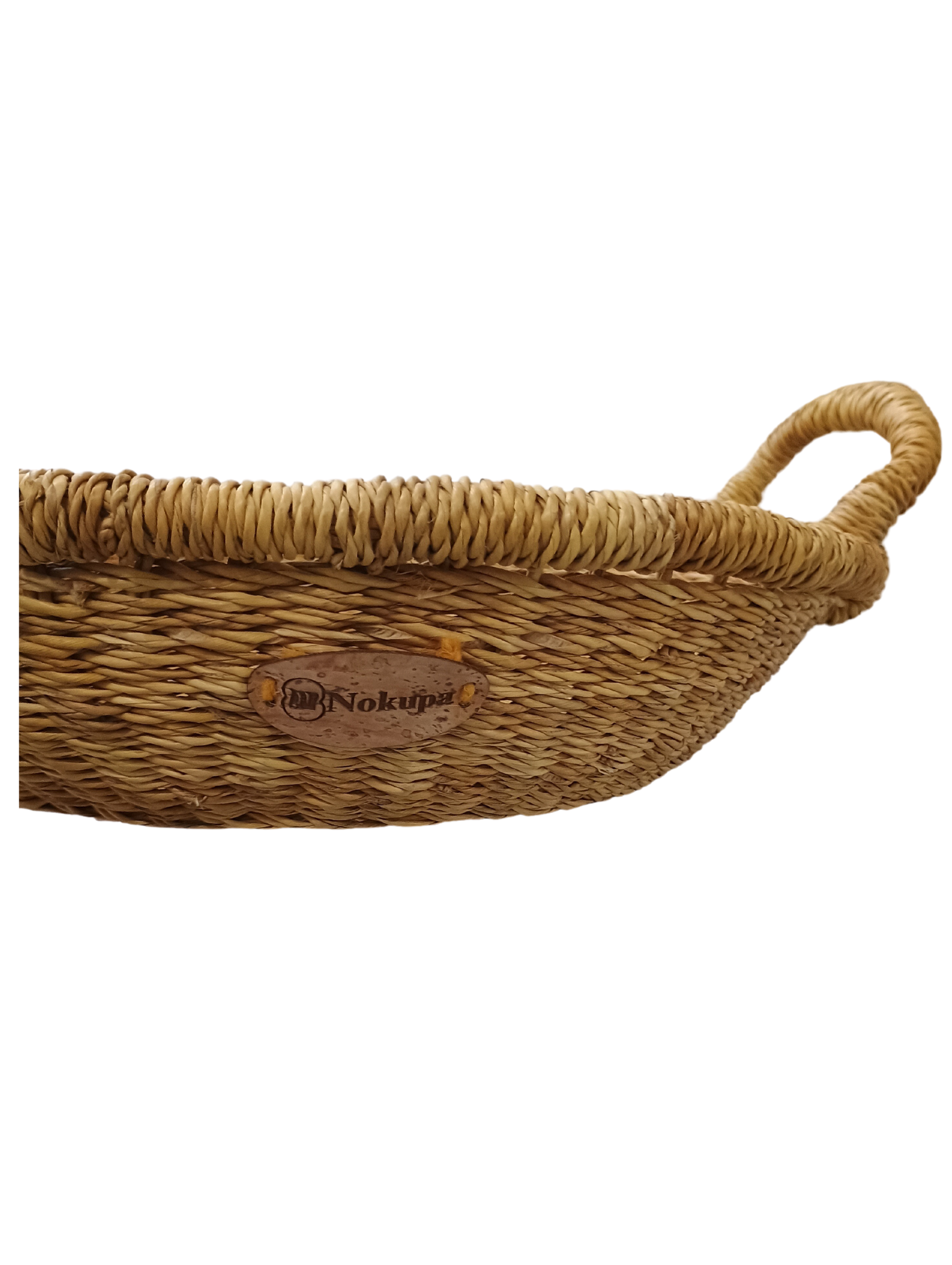 Natural woven bread basket boho Nordic table decor ethical artisan