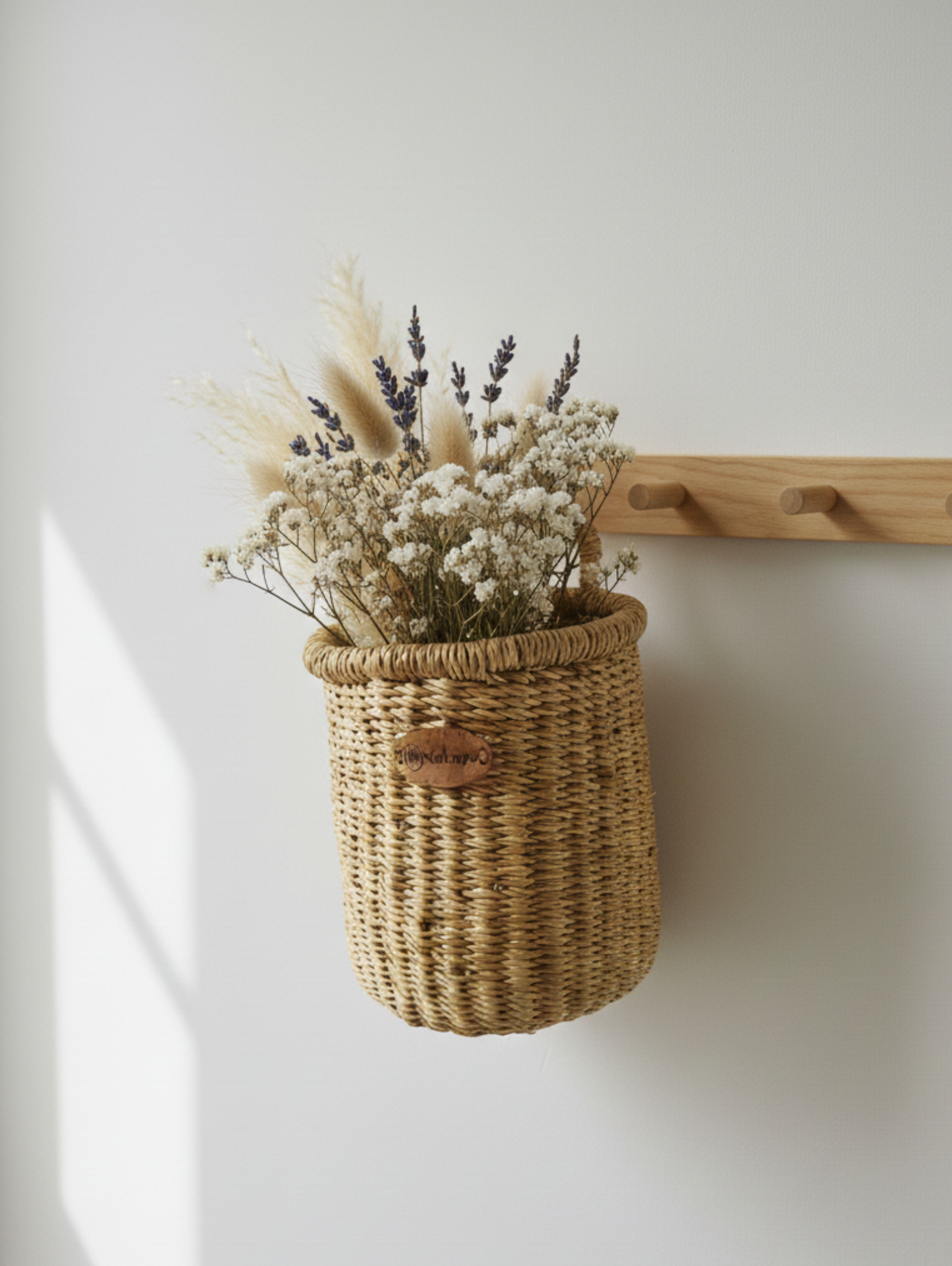 handmade woven basket for wall decor and home styling