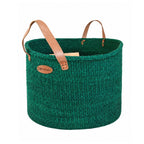Large floor basket woven green sisal handmade artisan Kenya — Nokupa
