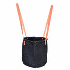 Boho shoulder bag sisal recycled plastic black handmade artisan Kenya — Nokupa