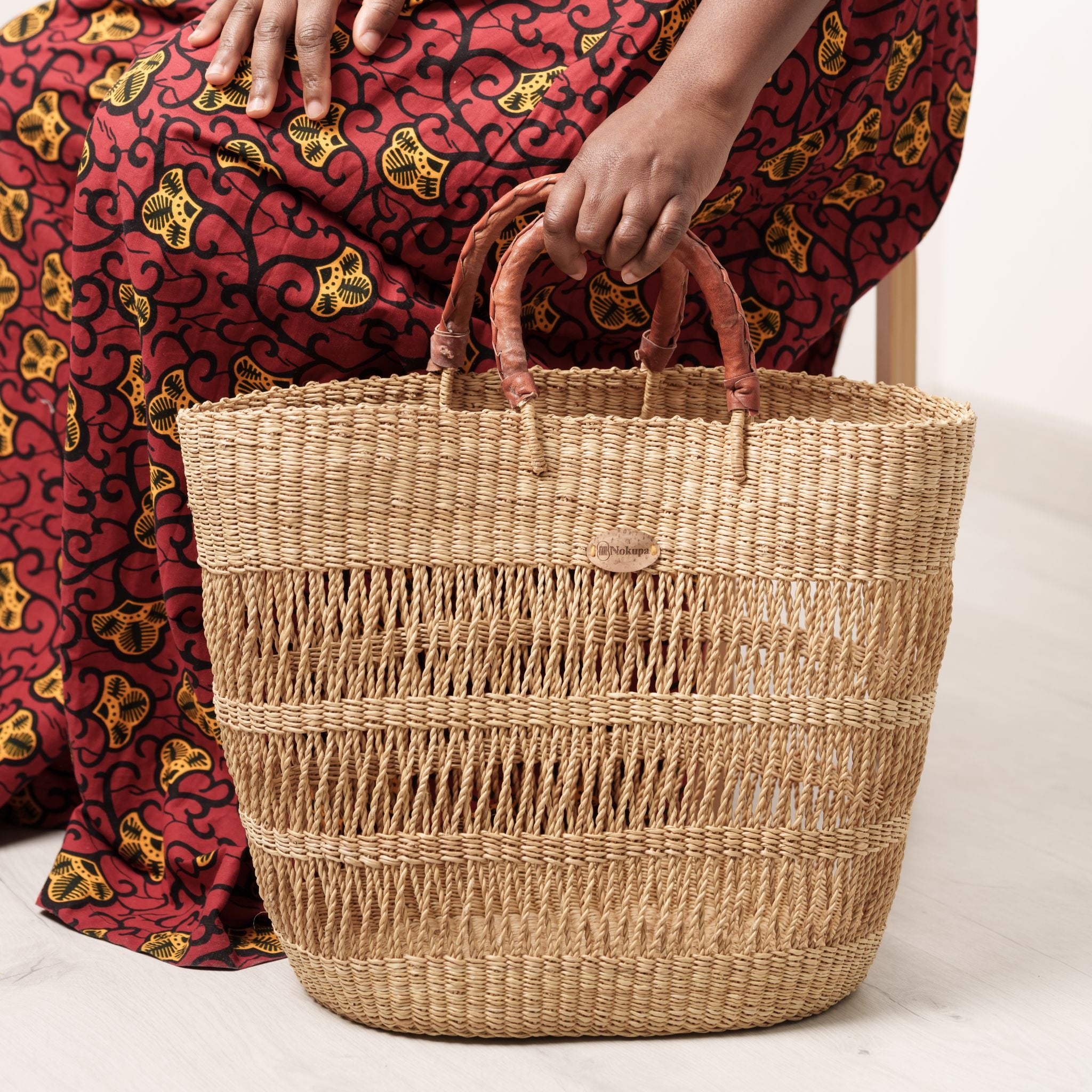 Nokupa natural market basket for everyday use

