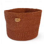 Small storage basket woven sisal brown handmade artisan Kenya — Nokupa
