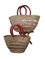 small woven baskets hanwoven in Ghana